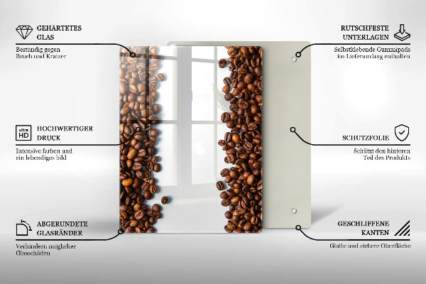 Osłona na ścianę w kuchni Kawa ziarna
