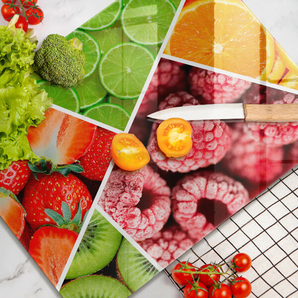 Osłona na ścianę w kuchni Kolorowe owoce