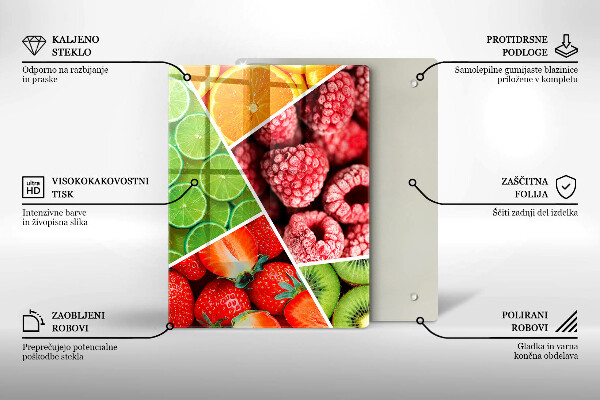 Osłona na ścianę w kuchni Kolorowe owoce