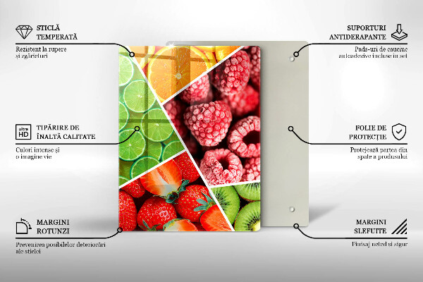 Osłona na ścianę w kuchni Kolorowe owoce