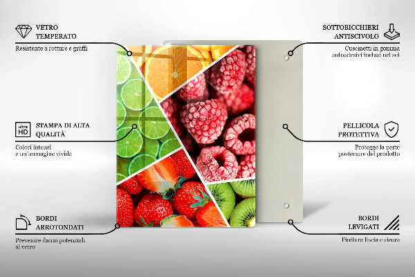 Osłona na ścianę w kuchni Kolorowe owoce