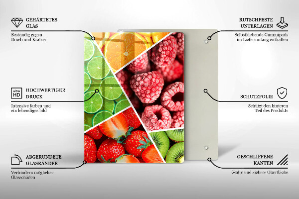 Osłona na ścianę w kuchni Kolorowe owoce