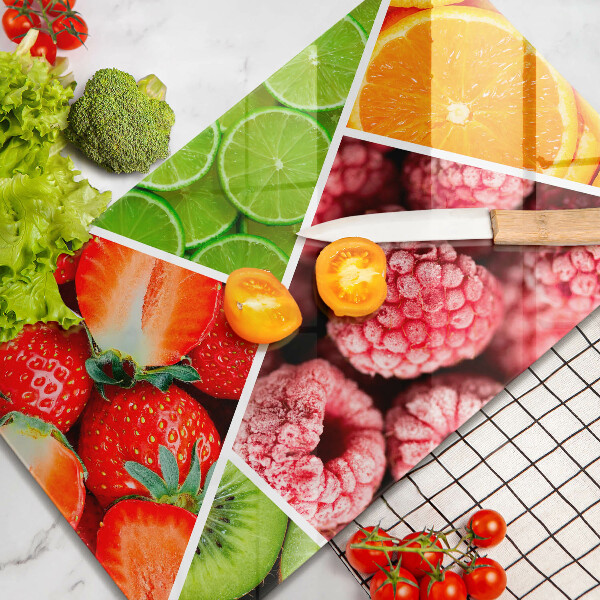 Osłona na ścianę w kuchni Kolorowe owoce