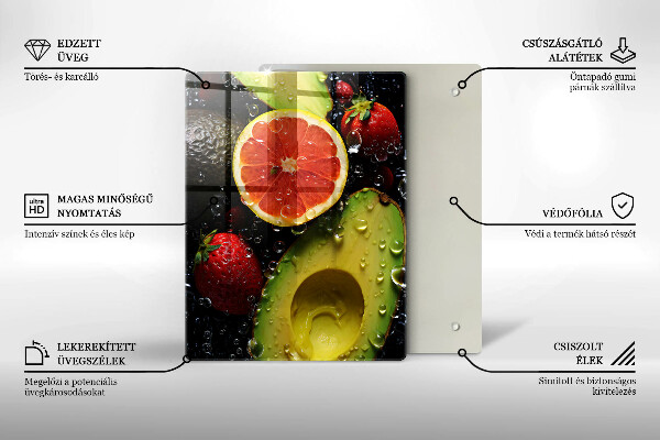 Osłona na ścianę w kuchni Owoce i warzywa