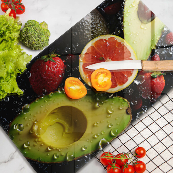 Osłona na ścianę w kuchni Owoce i warzywa