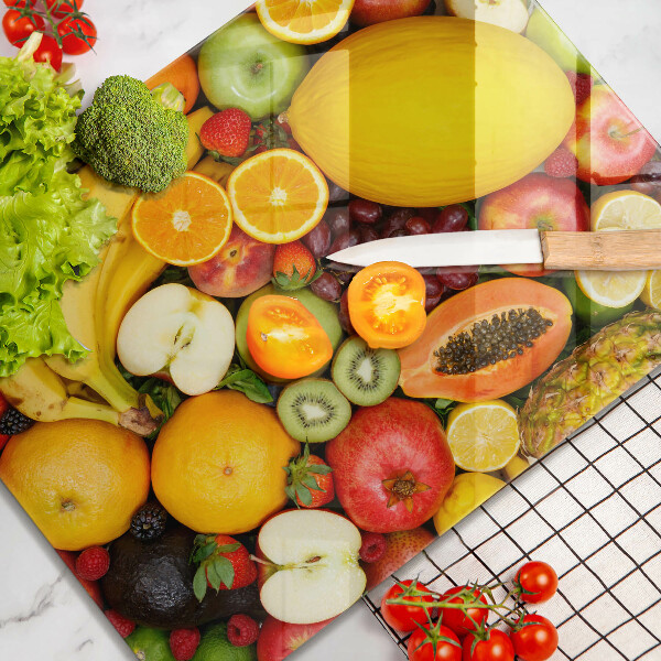 Osłona na ścianę w kuchni Kolekcja owoców