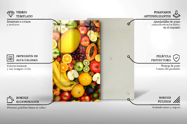 Osłona na ścianę w kuchni Kolekcja owoców