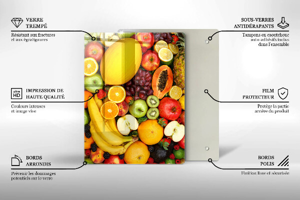 Osłona na ścianę w kuchni Kolekcja owoców