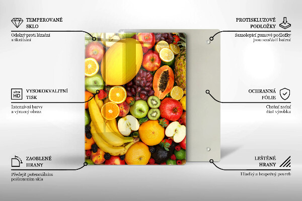 Osłona na ścianę w kuchni Kolekcja owoców