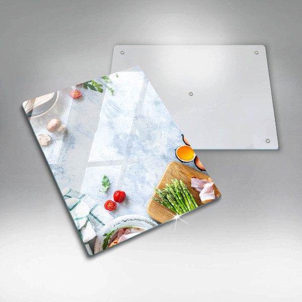 Osłona na ścianę w kuchni Składniki w kuchni