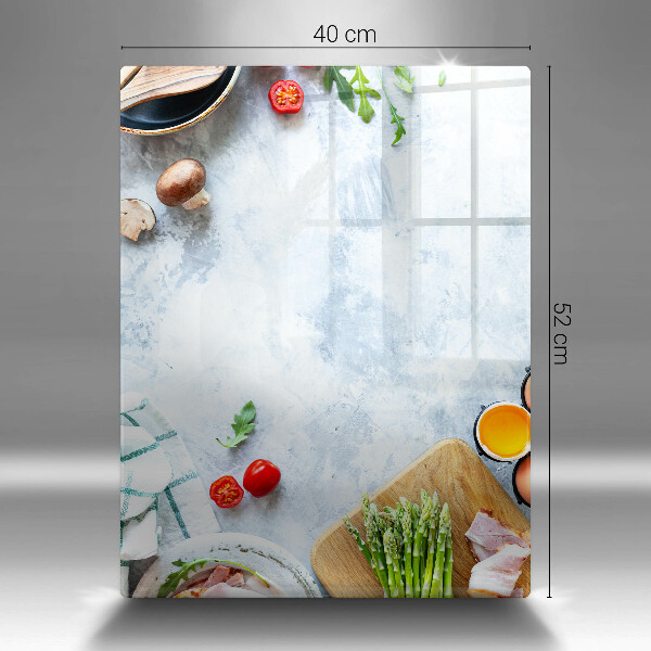 Osłona na ścianę w kuchni Składniki w kuchni