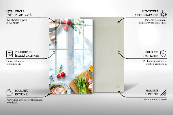 Osłona na ścianę w kuchni Składniki w kuchni