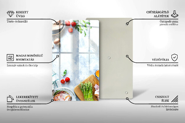 Osłona na ścianę w kuchni Składniki w kuchni