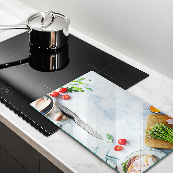 Osłona na ścianę w kuchni Składniki w kuchni