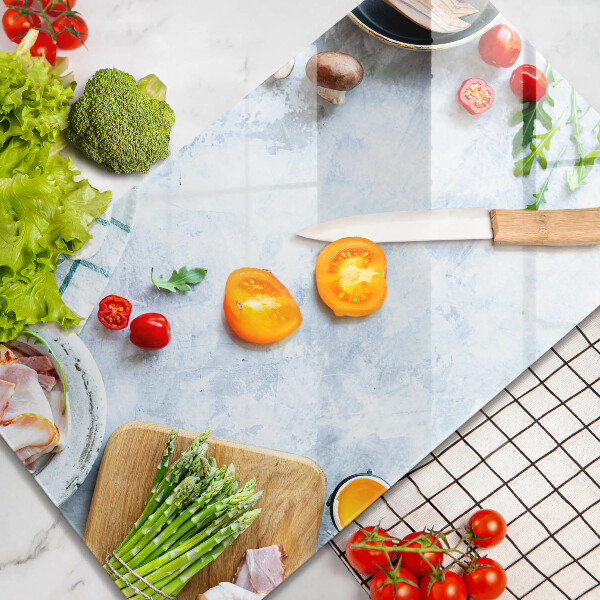 Osłona na ścianę w kuchni Składniki w kuchni