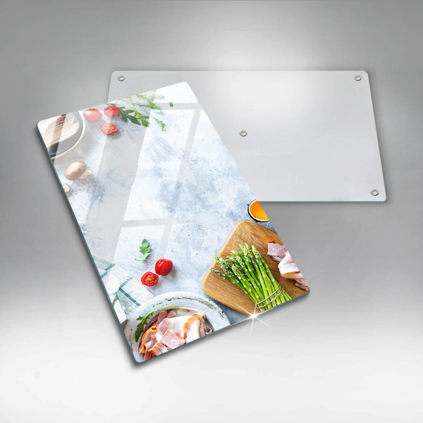 Osłona na ścianę w kuchni Składniki w kuchni