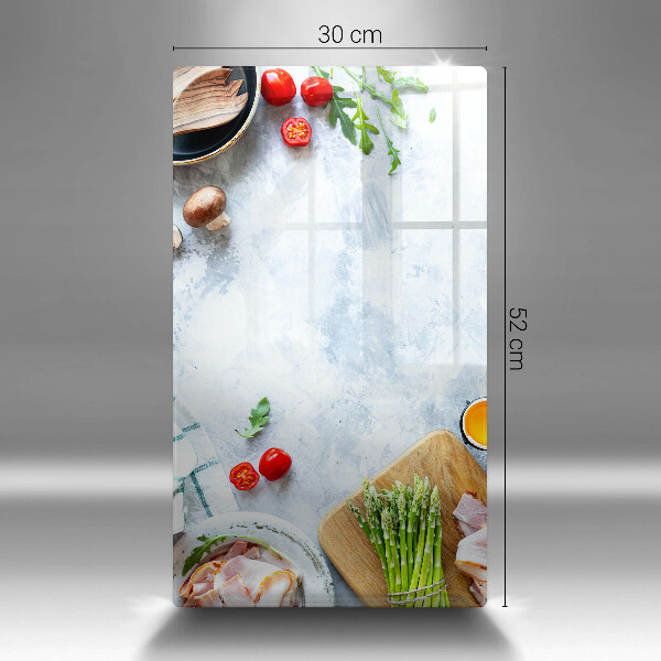 Osłona na ścianę w kuchni Składniki w kuchni
