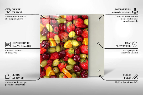 Osłona na ścianę do kuchni Letnie owoce