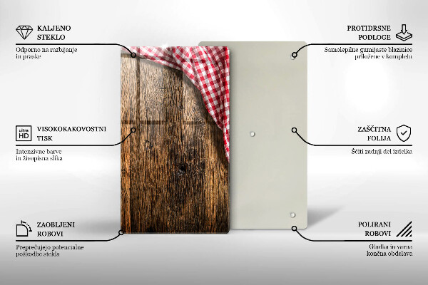 Osłona na ścianę do kuchni Drewniany stół