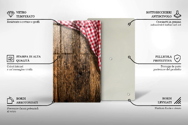 Osłona na ścianę do kuchni Drewniany stół