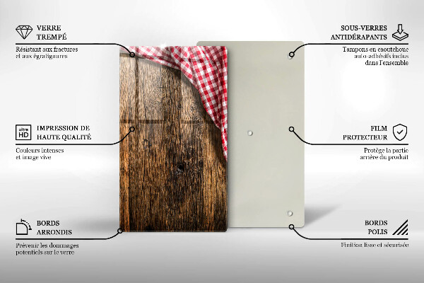 Osłona na ścianę do kuchni Drewniany stół