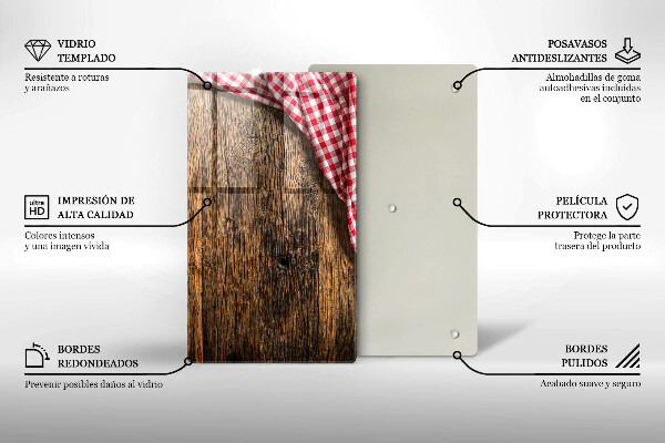 Osłona na ścianę do kuchni Drewniany stół