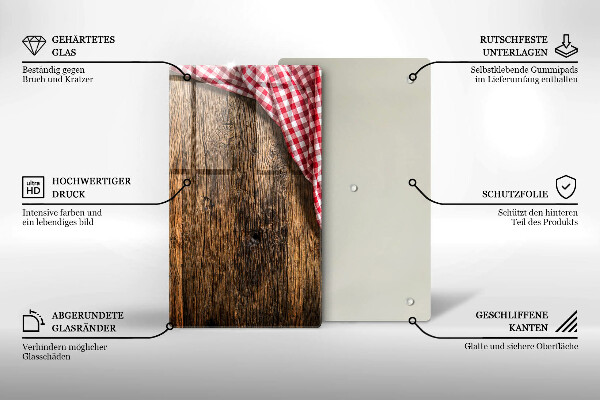 Osłona na ścianę do kuchni Drewniany stół