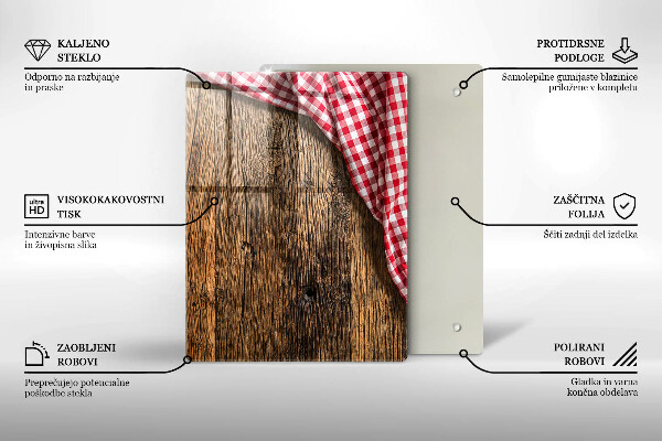 Osłona na ścianę do kuchni Drewniany stół