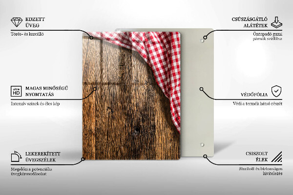 Osłona na ścianę do kuchni Drewniany stół