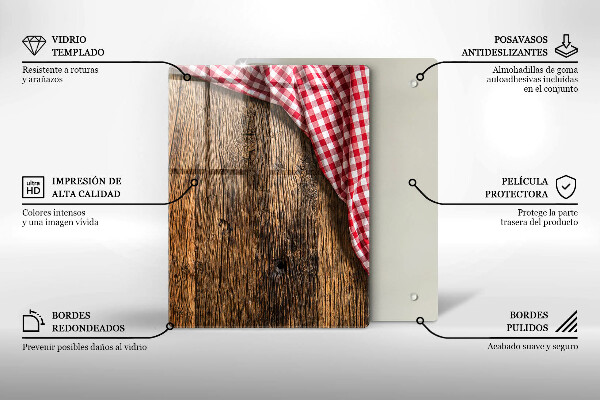 Osłona na ścianę do kuchni Drewniany stół