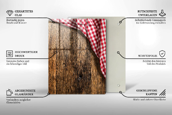 Osłona na ścianę do kuchni Drewniany stół