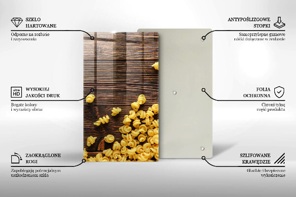 Osłona na ścianę do kuchni Makaron na stole