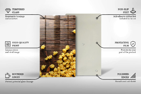 Osłona na ścianę do kuchni Makaron na stole