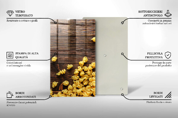 Osłona na ścianę do kuchni Makaron na stole