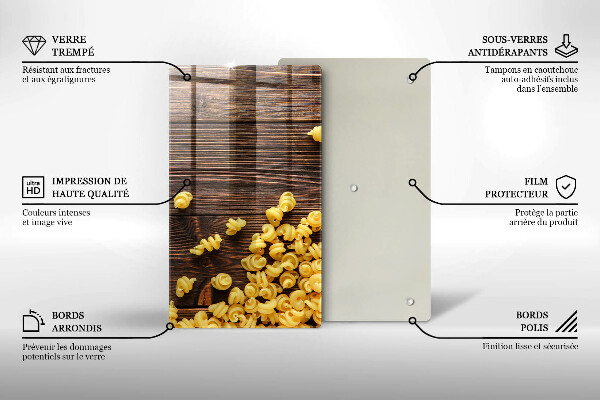 Osłona na ścianę do kuchni Makaron na stole