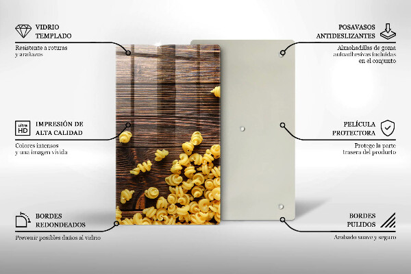 Osłona na ścianę do kuchni Makaron na stole