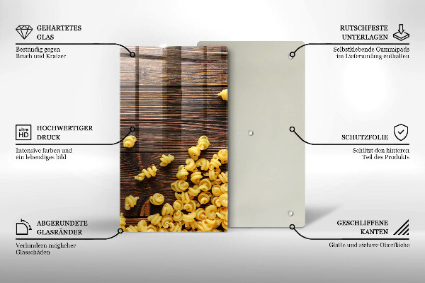 Osłona na ścianę do kuchni Makaron na stole