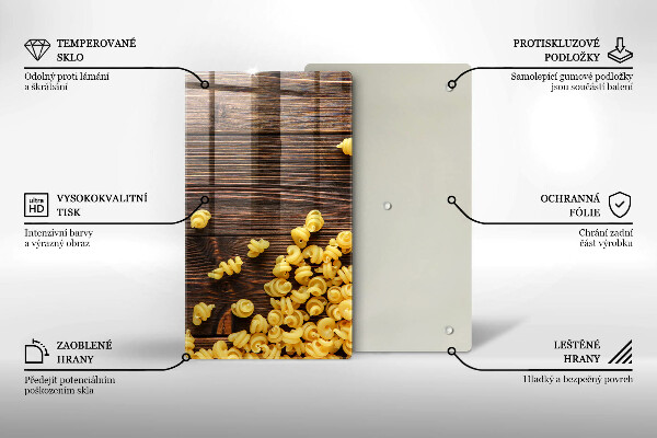 Osłona na ścianę do kuchni Makaron na stole