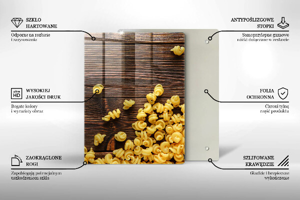 Osłona na ścianę do kuchni Makaron na stole