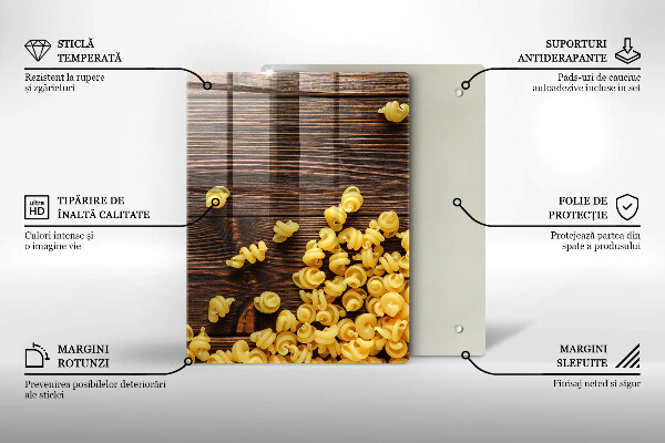 Osłona na ścianę do kuchni Makaron na stole
