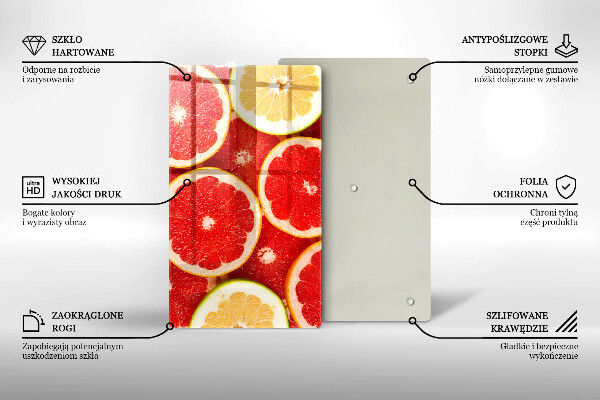 Osłona na ścianę do kuchni Plastry grejpfruta