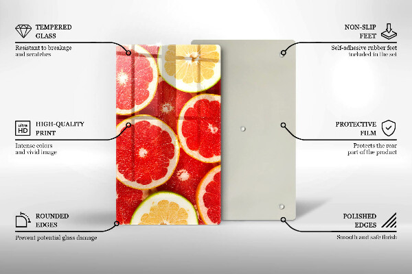 Osłona na ścianę do kuchni Plastry grejpfruta