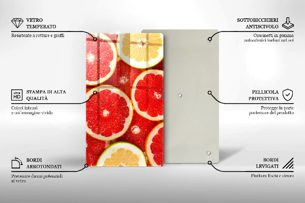 Osłona na ścianę do kuchni Plastry grejpfruta