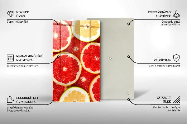 Osłona na ścianę do kuchni Plastry grejpfruta