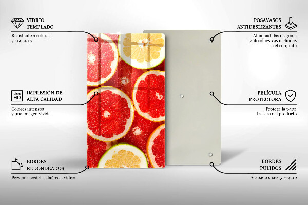 Osłona na ścianę do kuchni Plastry grejpfruta