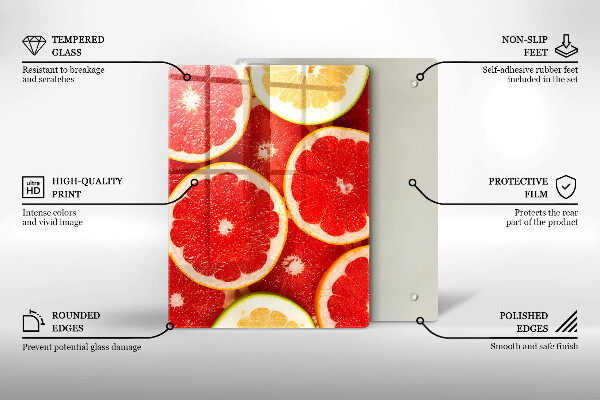 Osłona na ścianę do kuchni Plastry grejpfruta