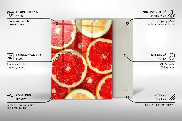 Osłona na ścianę do kuchni Plastry grejpfruta