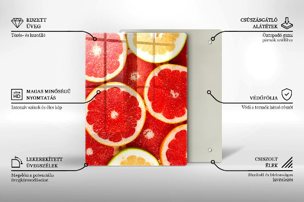 Osłona na ścianę do kuchni Plastry grejpfruta