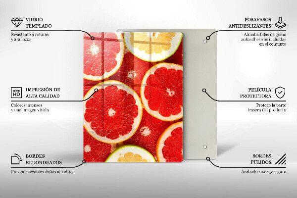 Osłona na ścianę do kuchni Plastry grejpfruta