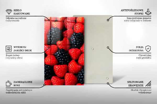 Osłona na ścianę do kuchni Maliny i jeżyny